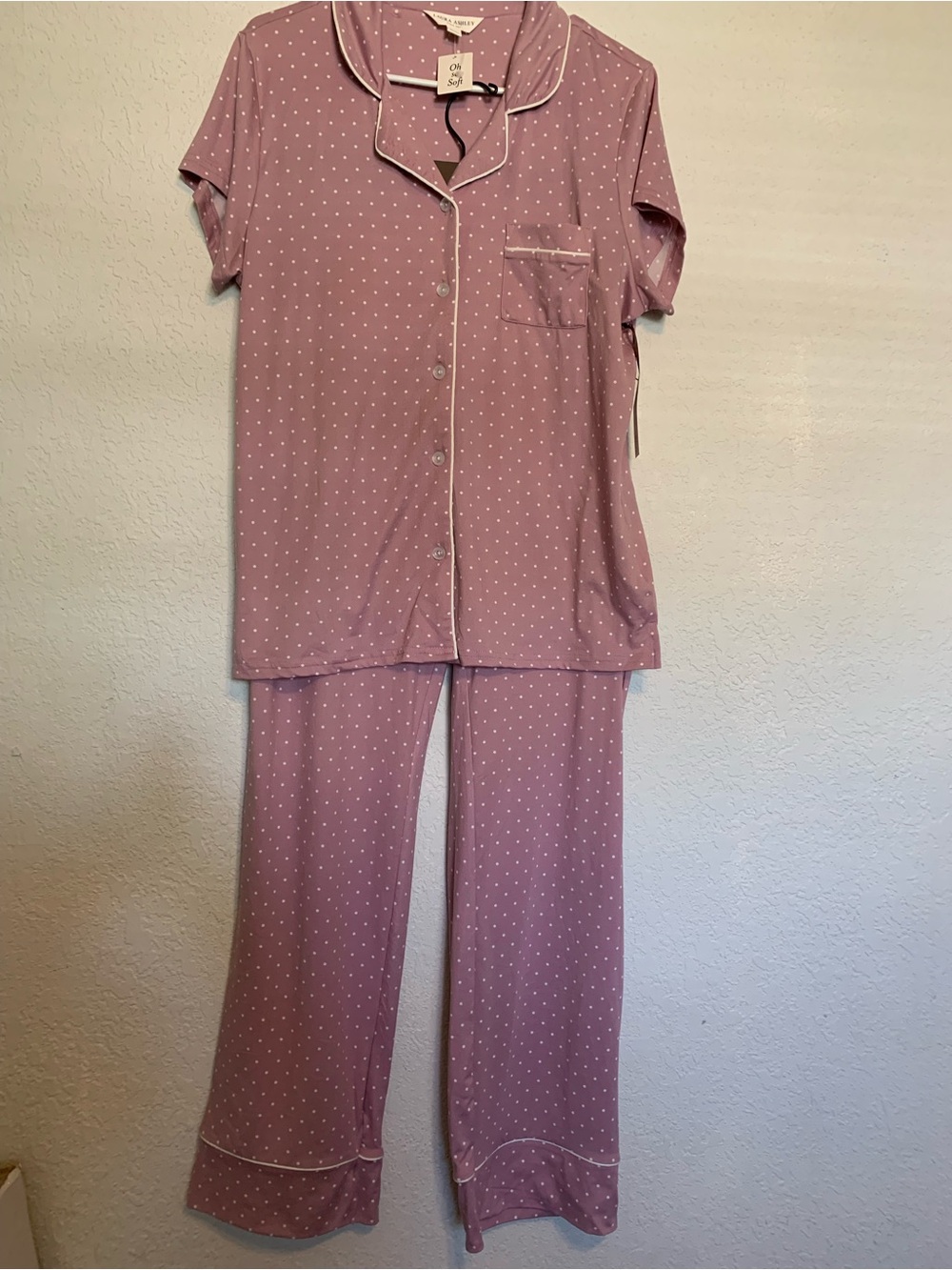 Laura Ashley Pink Polka Dot Sleep Top